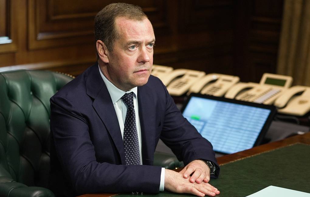 Russian Security Council Deputy Chairman Dmitry Medvedev Yekaterina Shtukina/POOL/TASS