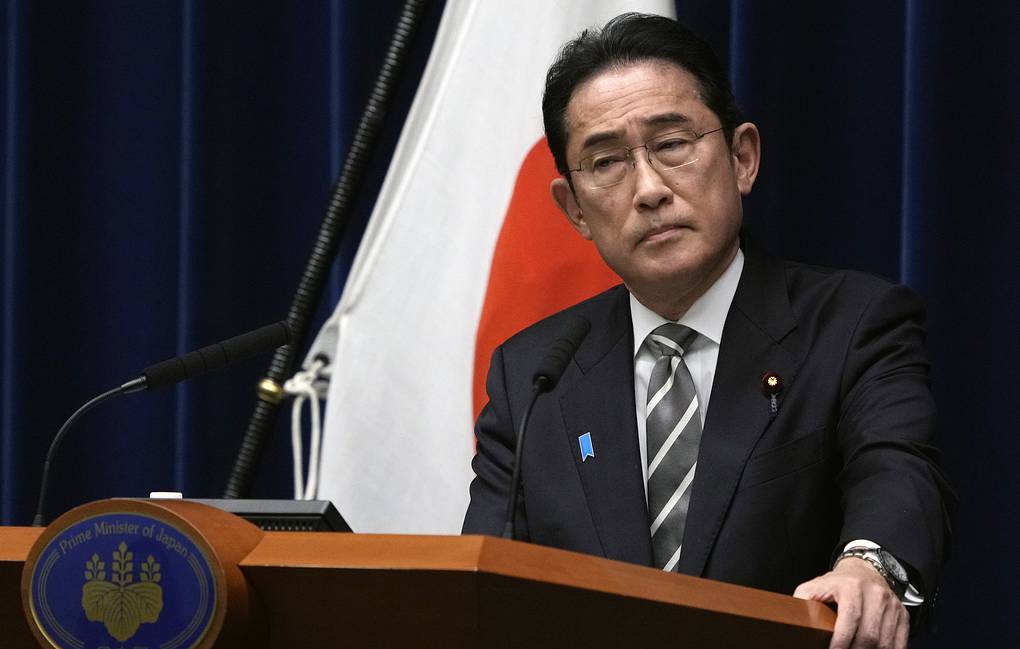 Japanese Prime Minister Fumio Kishida Franck Robichon/Pool Photo via AP