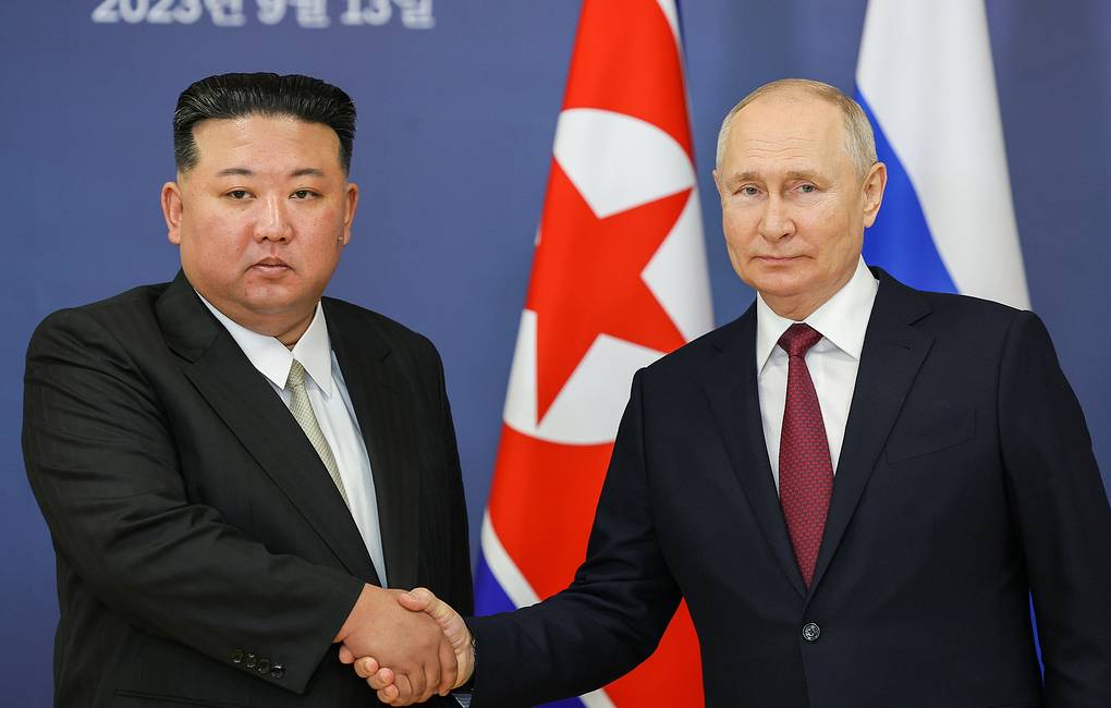 Russian President Vladimir Putin and North Korea's leader Kim Jong Un Vladimir Smirnov/TASS