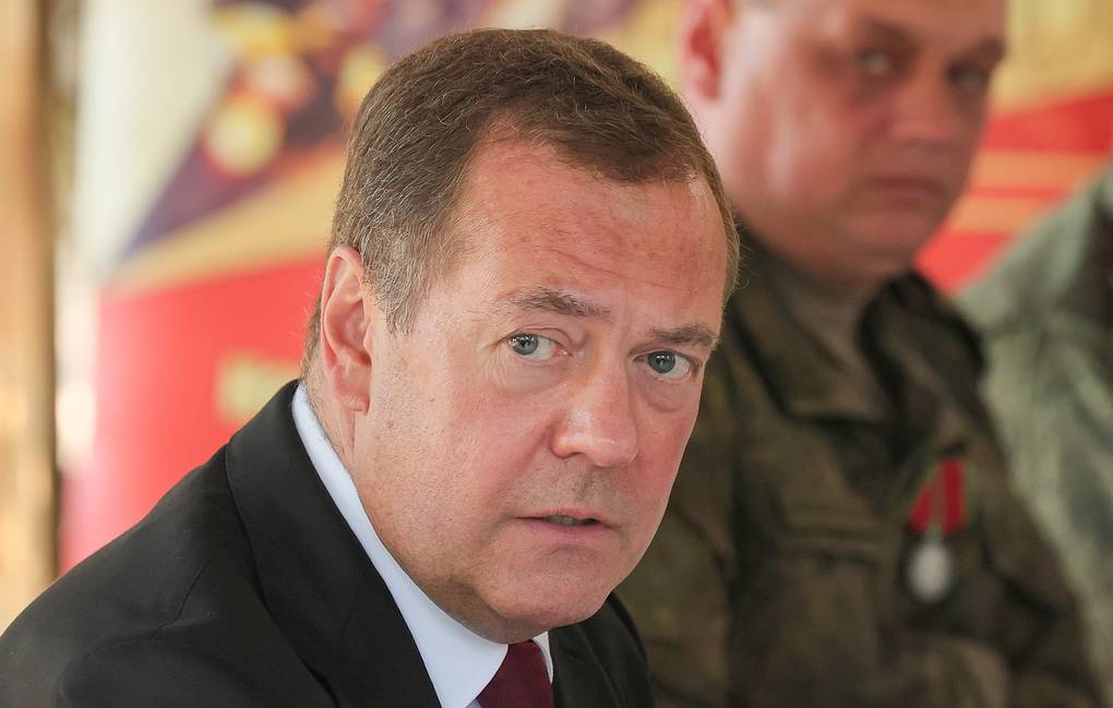 Russian Security Council Deputy Chairman Dmitry Medvedev Yekaterina Shtukina/POOL/TASS