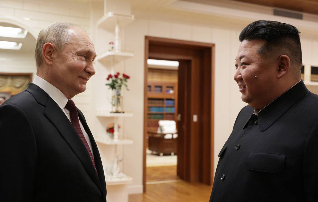 Russia's President Vladimir Putin and North Korean leader Kim Jong Un Russian Presidential Press and Information Office/Gavriil Grigorov/TASS