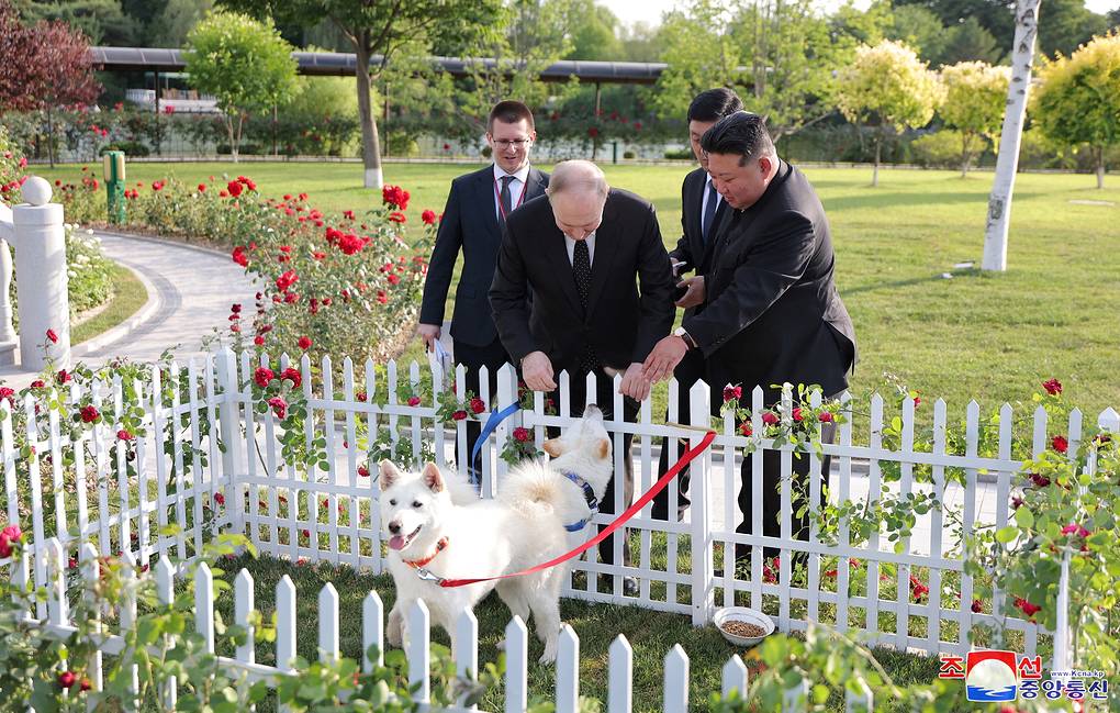 Russian President Vladimir Putin and North Korean Leader Kim Jong Un KCNA via REUTERS